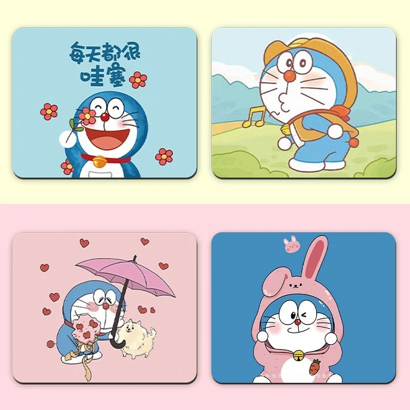 哆啦A梦鼠标垫子小号二次元动漫卡通键盘电脑书桌垫子写字台桌垫