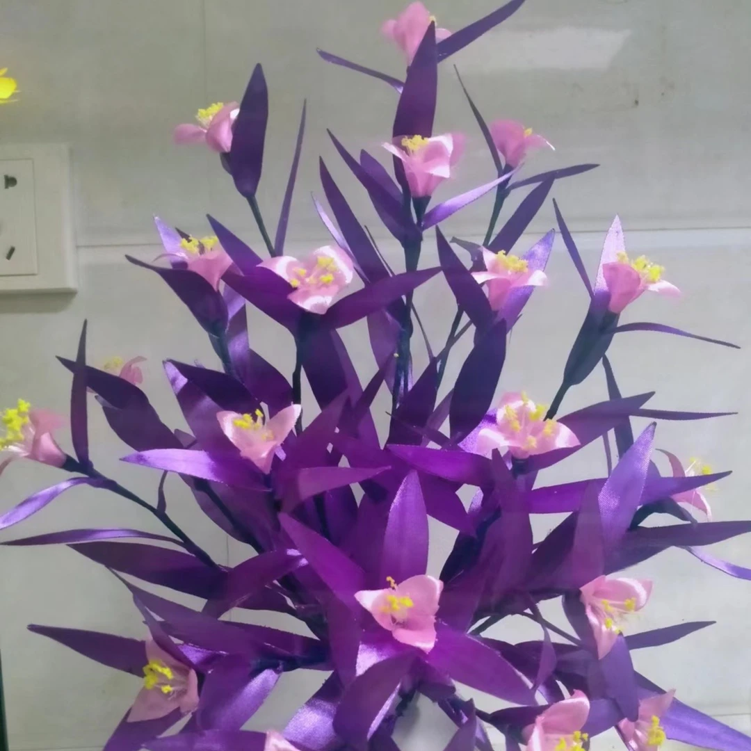 diy布艺花朵材料包（紫竹兰）