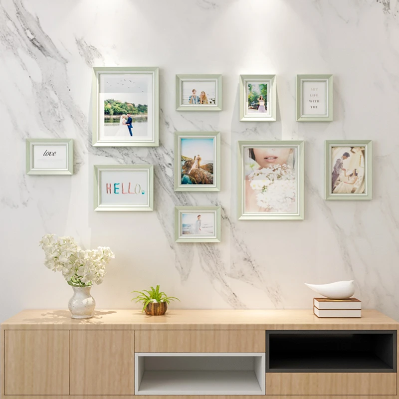 照片墙装饰相框组合框挂墙免打孔洗照片10十框现代简约高级背景墙