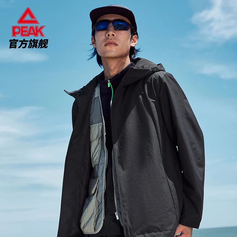 【六点半专属】匹克新款防风秋季宽松连帽户外夹克外套-DF243001