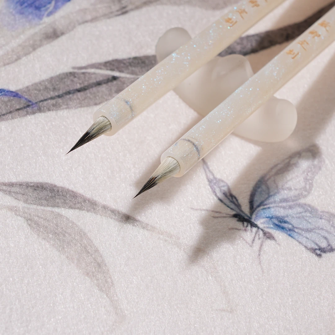 【毓卿定制】玄霜 纯毛料 兔毫毛笔 九紫一羊 小楷小行书瘦金体毛笔
