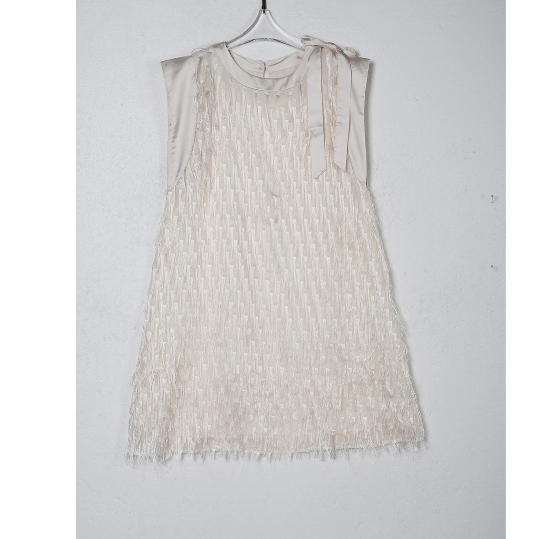 白色针织裙女装连衣裙裙子蕾丝气质长裙时尚百搭(C074)