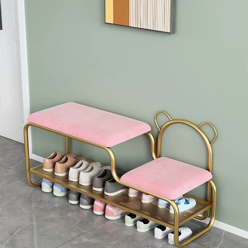 北欧穿鞋凳家用客厅轻奢创意玄关可坐式置物长条软包坐垫儿童简易