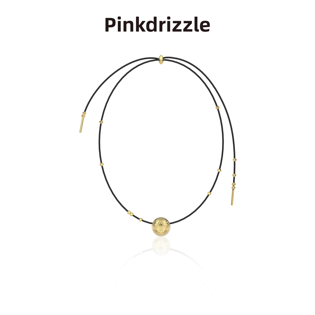 铜合金皮质项链 【王曼昱同款】灿若星辰项链小众设计感choker黑色