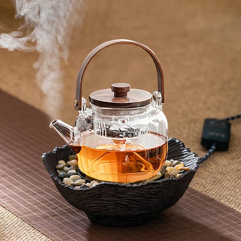 津喜丨宋艺轩围炉煮茶室内电陶炉烤茶煮茶器玻璃茶壶泡茶煮茶炉
