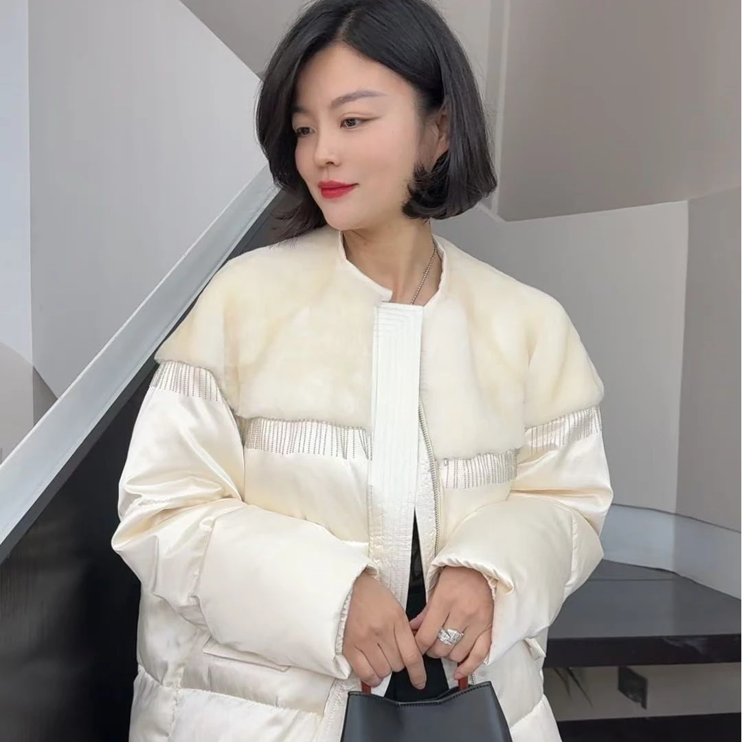 【TANTAN】气质时尚百搭女士宽松加厚羽绒服#114