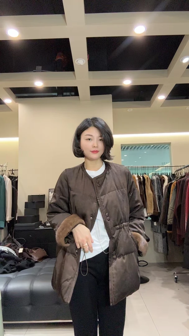 【TANTAN】女款时尚百搭女士简约宽松羽绒服2357