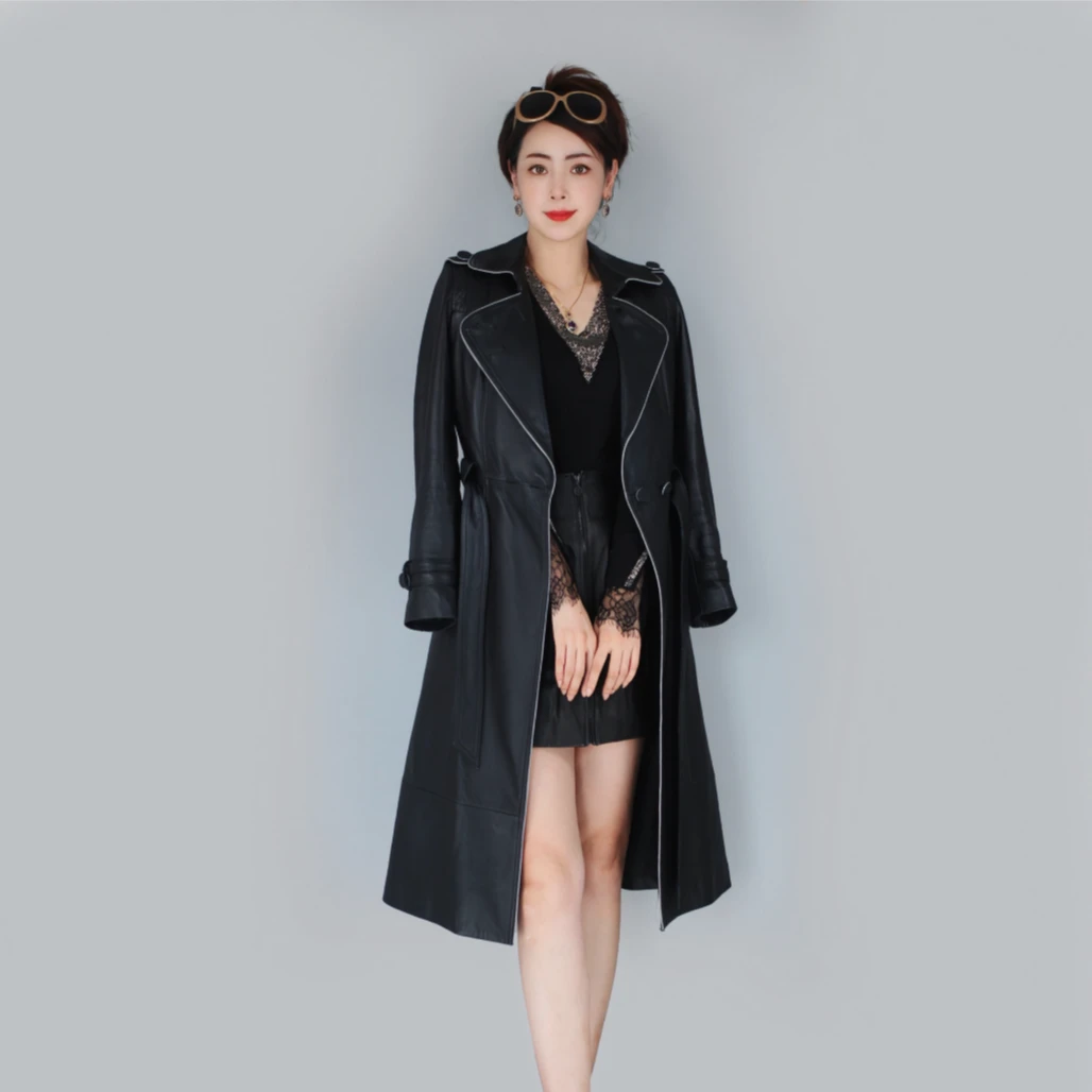 XYZ女装女款设计师绵羊皮外套时尚女装外套2025