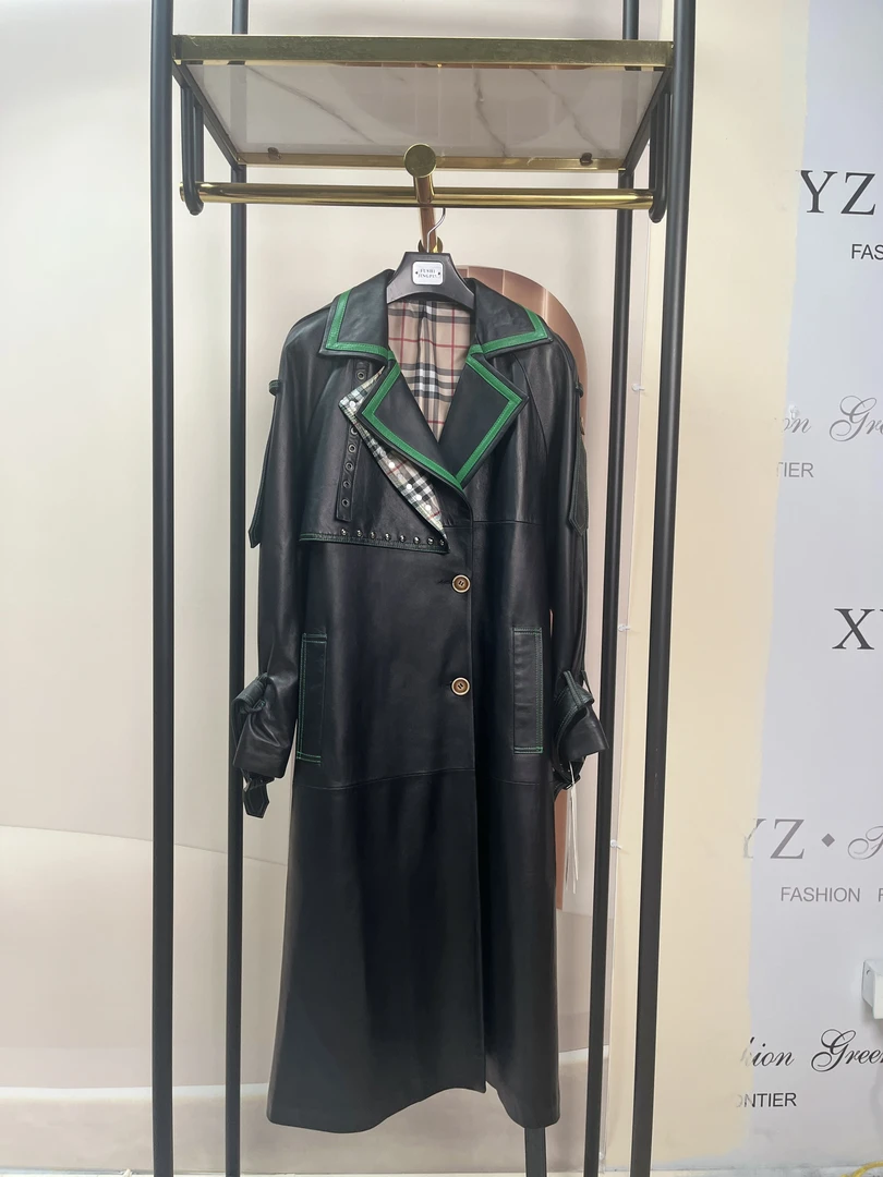 XYZXYZ女装女款设计师大长款绵羊皮外套