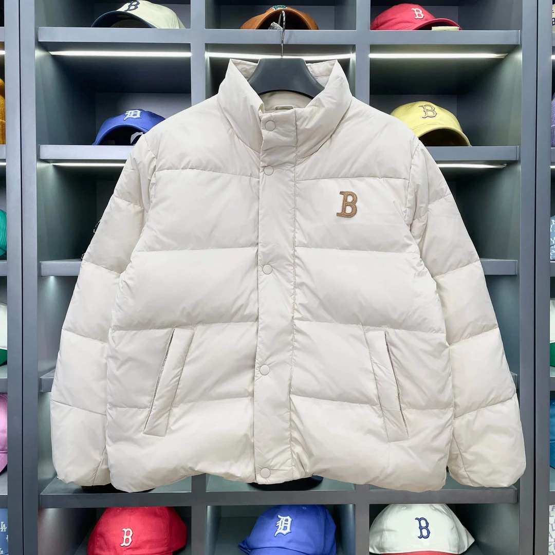 情侣纯色款男女同款外套休闲保暖纯色羽绒服120 小白