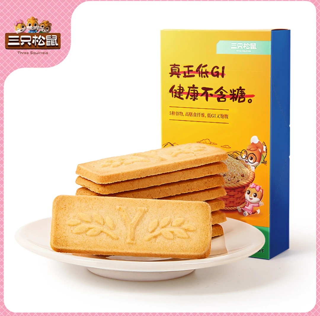 三只松鼠 低GI饼干150g