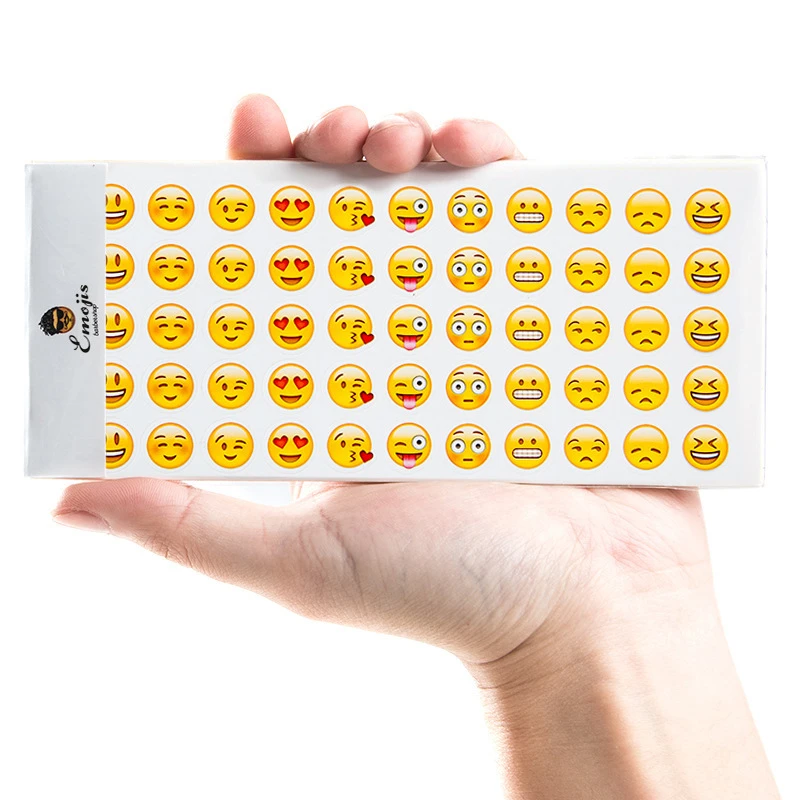 苹果Emoji表情贴横版Emoji贴纸手帐日记装饰表情贴个性迷你小表情