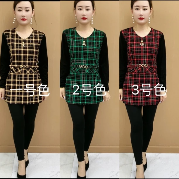 洋气中老年大码时尚宽松显瘦妈妈装