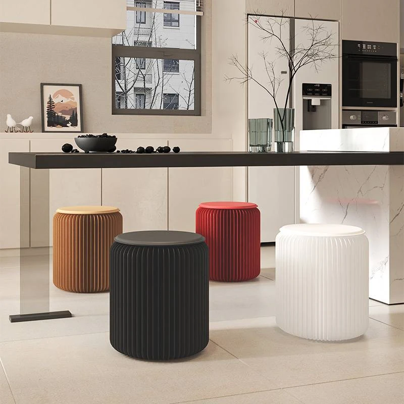 网红折叠凳客厅坐凳圆凳方便收纳携带简约轻奢时尚可移动化妆凳