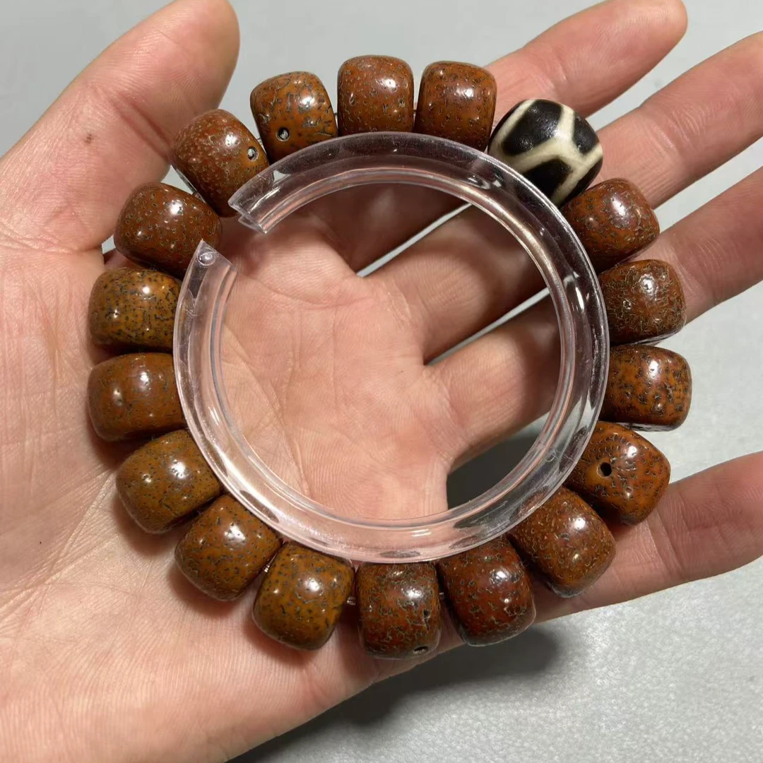 Y688原生态老星月菩提单圈卡1.3手串（玛瑙图案多样，发其一）