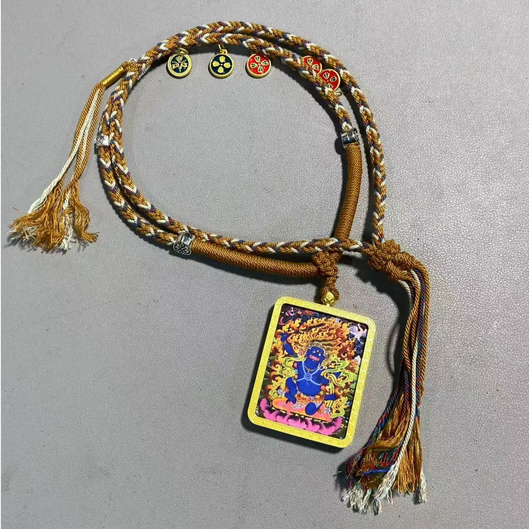 B257藏风唐卡项链手工编织民族风