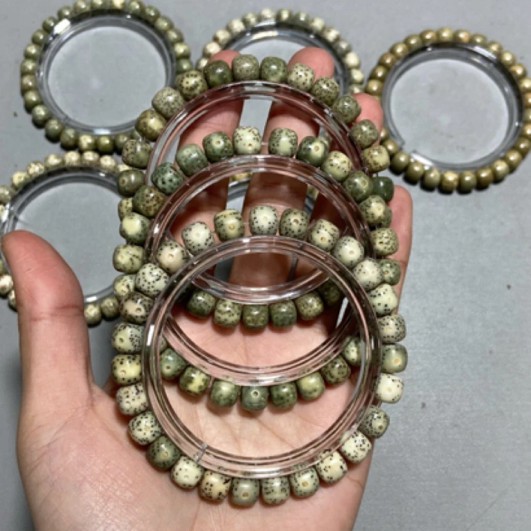 Y190星月菩提 绿料8x7单圈手串（底色多样，发货发其一）