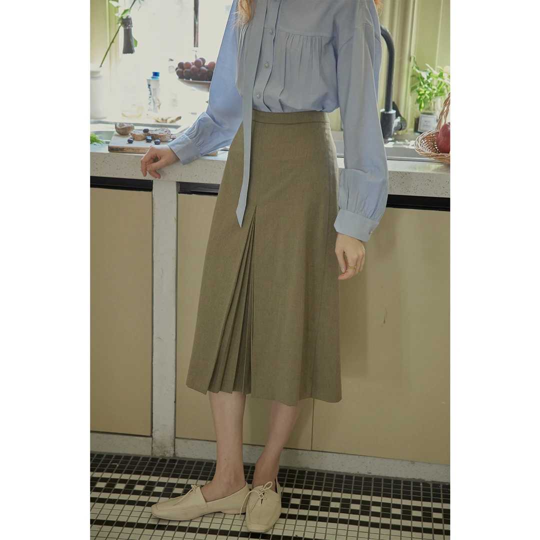 "艺术褶皱" 法式复古高腰气质高级感半身裙【无运费险】