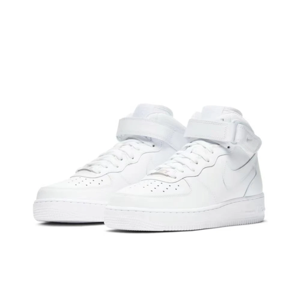 Nike Air Force 1 AF1Mid纯白中帮空军一号板鞋DD9625-100