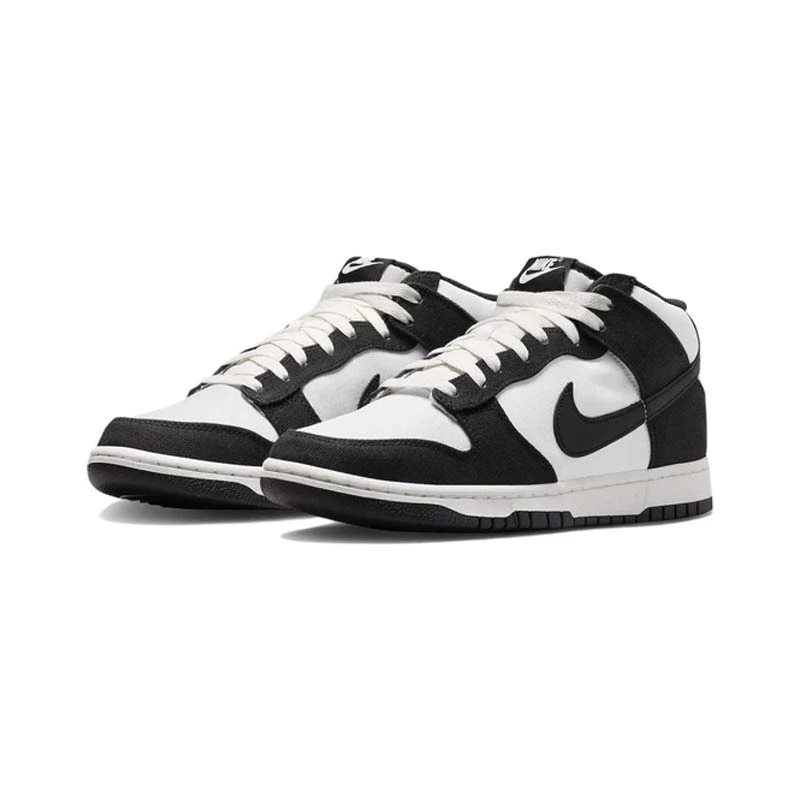 Nike Dunk Mid 黑白 中帮 复古休闲运动板鞋 DV0830-102