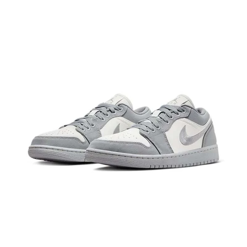 Air Jordan 1 Low AJ1 灰白 刺绣 低帮复古女子篮球鞋 DV0426-012