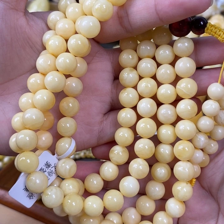 【闪购商品】琥珀裸石未镶嵌108手链