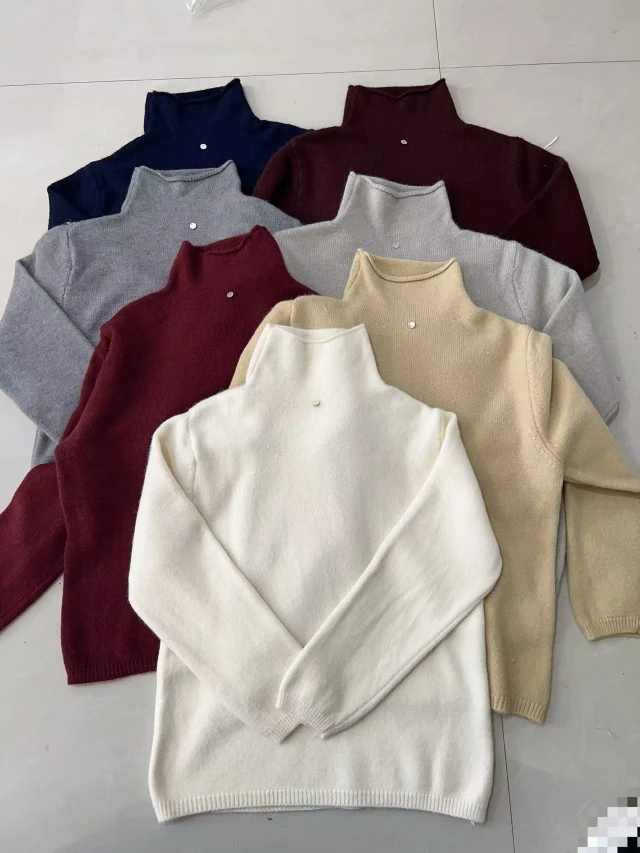 无缝亲肤毛衣简约长袖针织打底衫舒适内搭