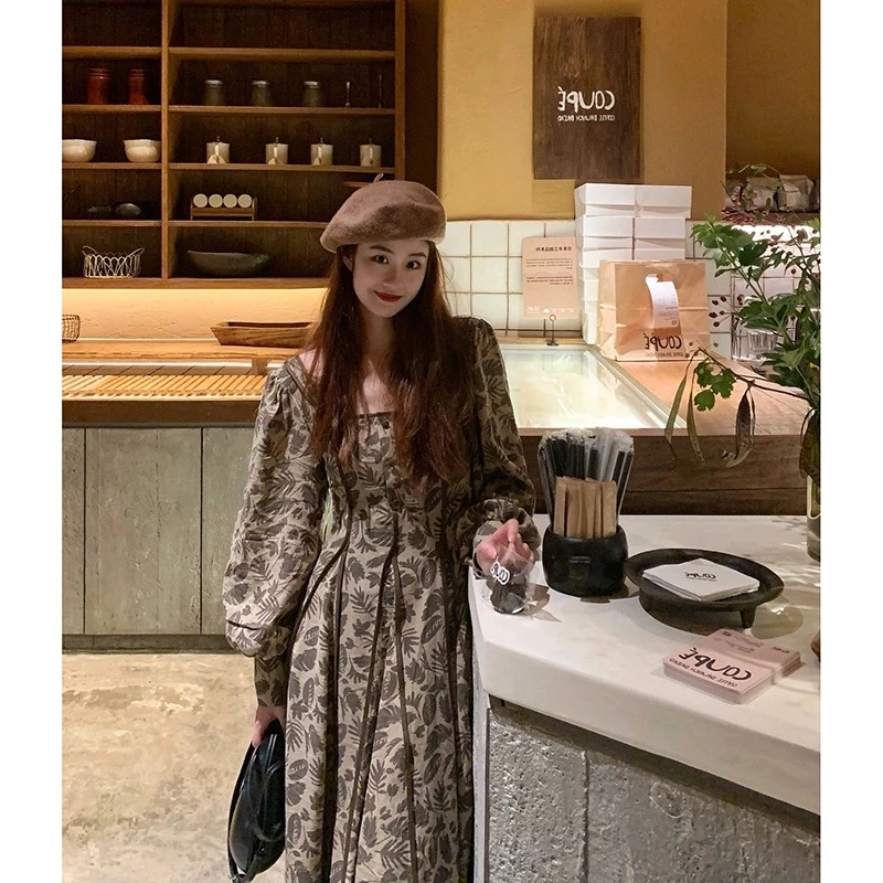 【301-400】初静高端时尚修身气质复古连衣裙洋气