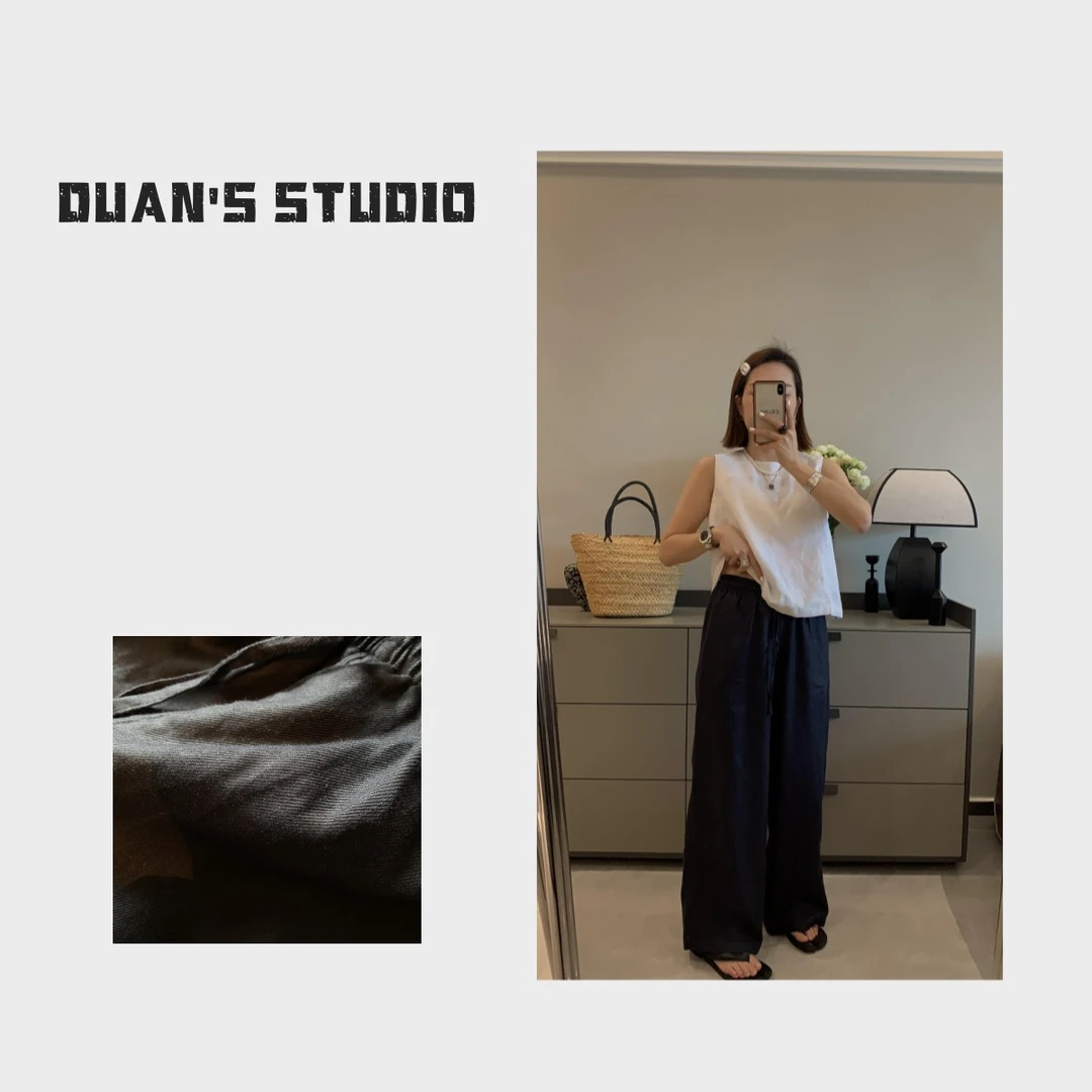 2024新品 DUAN'S 珂集 时尚休闲宽松夏季百搭直筒显瘦长裤