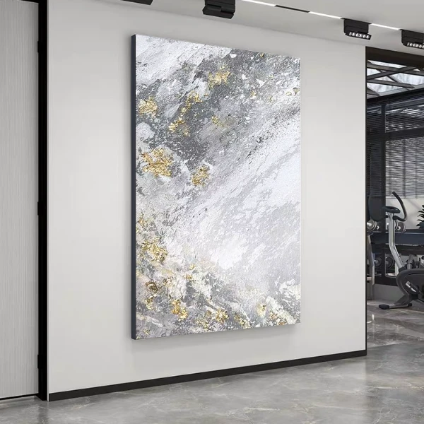 简约高级纯手绘肌理沙发背景墙客厅卧室装饰画纯手工精品制作价值