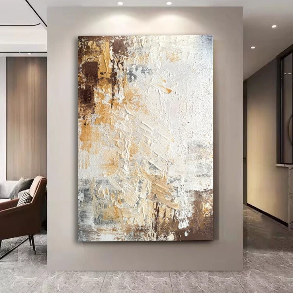 纯手绘简约精美厚肌理客厅玄关背景墙装饰画纯手工精品制作价值