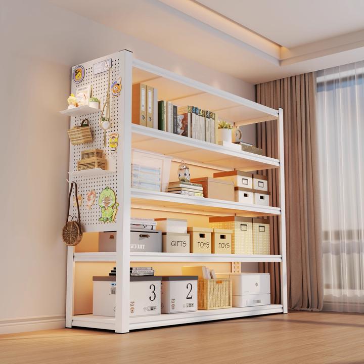 家用货架洞洞板置物架多层可调落地阳台仓库储藏室杂物间收纳架