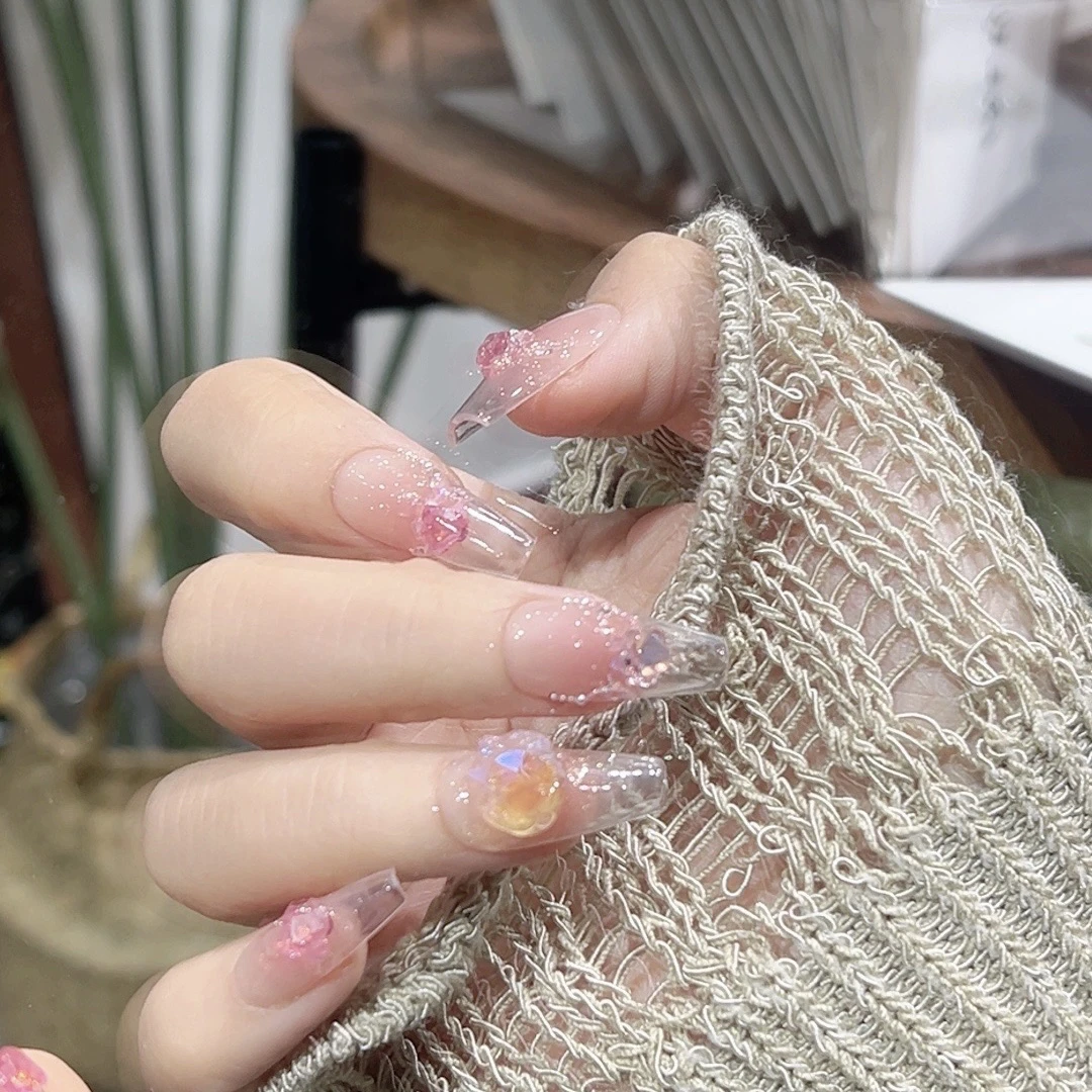 【少女粉】纯手工制作可拆卸穿戴甲10片