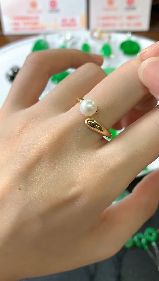 【闪购商品】淡水珍珠戒指合金戒指