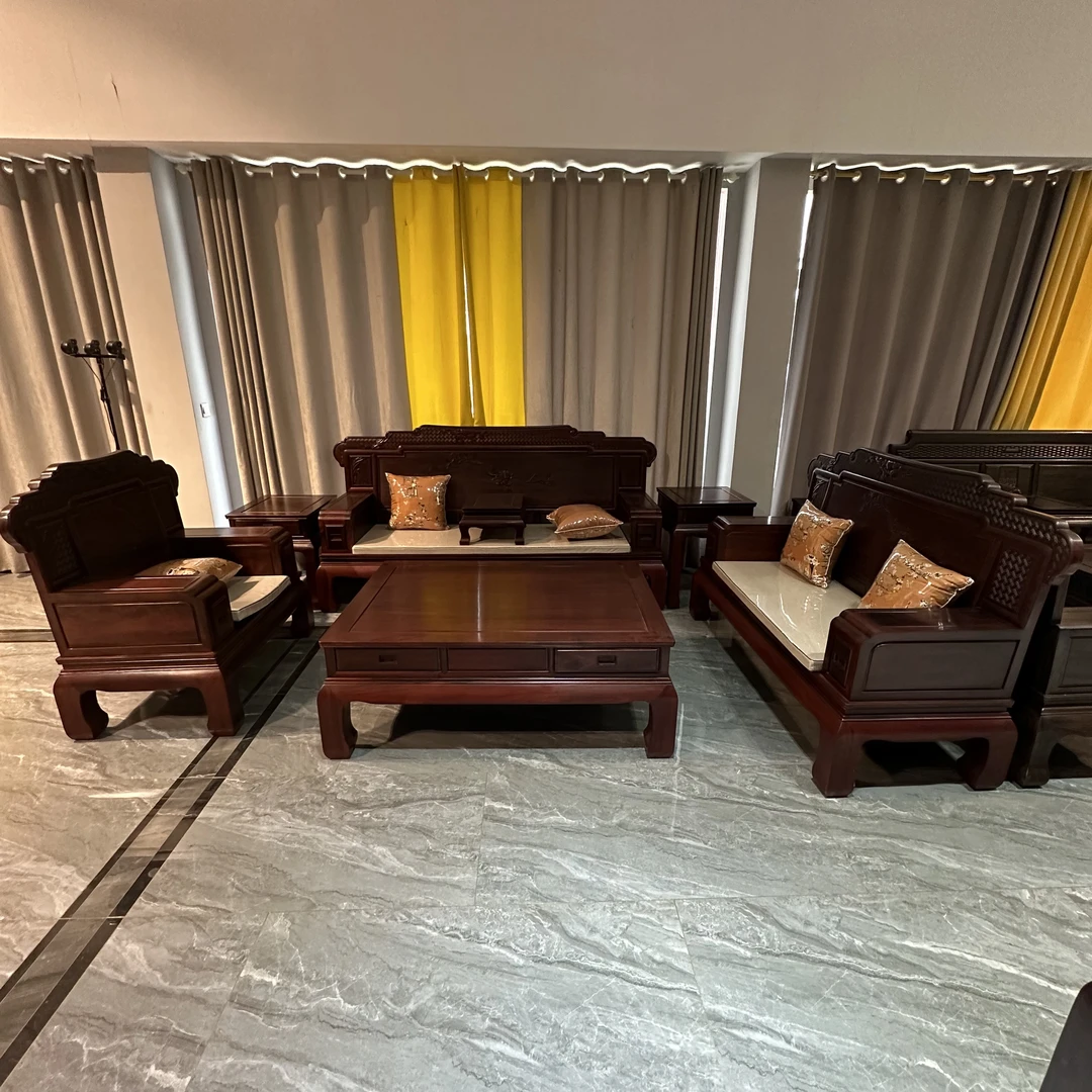 巴西黑酸枝7件套茶机沙发组合尺寸材质