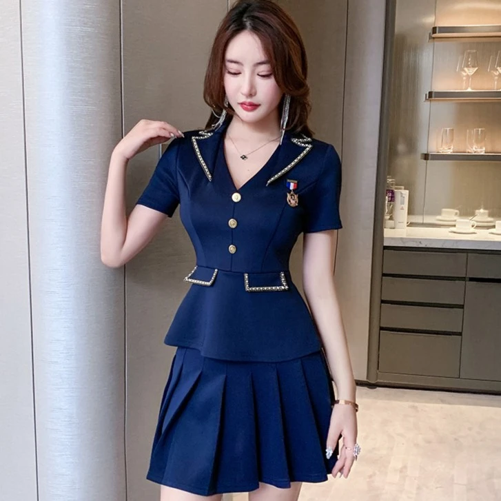 dj公主服足浴技师工作服女气质套装酒店前台足疗养生按摩桑拿工装