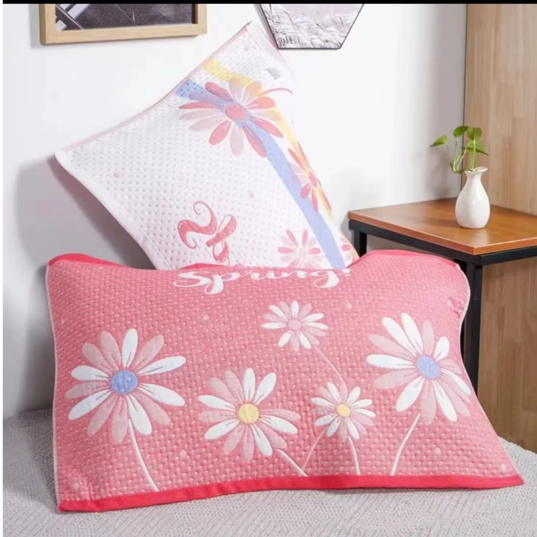 【颜色花型随机】52*78cm新款精梳棉纯棉枕巾双面加厚