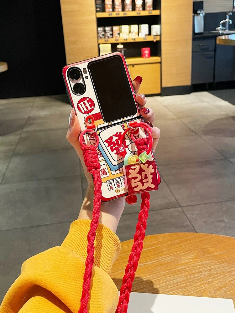 全新未使用 OPPO 麻将發适用于find n2 flip喜庆外壳