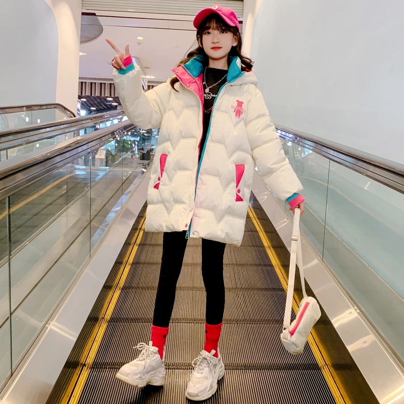 女童棉服冬装洋气2023新款儿童装加厚棉衣冬季中大童女孩棉袄外套