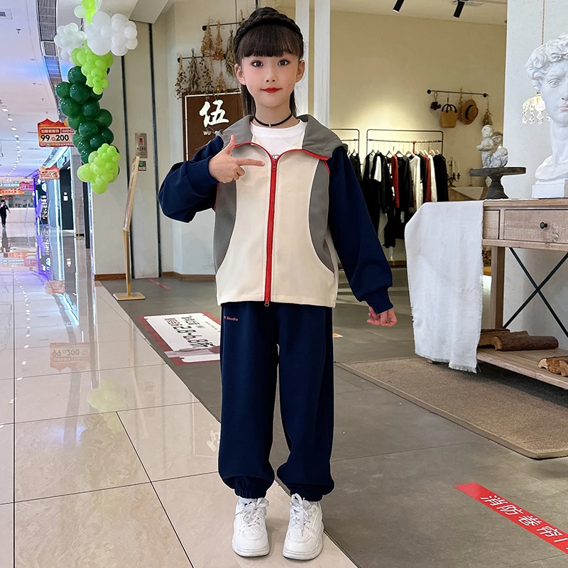 女童运动套装春秋款网红炸街女大童秋装2025新款洋气时髦潮酷穿搭