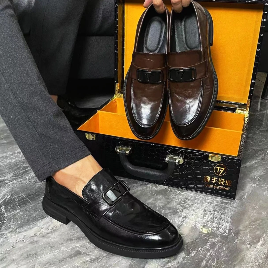 头层牛皮男士防臭耐磨时尚百搭通勤潮流光风新中式国风复古真皮鞋