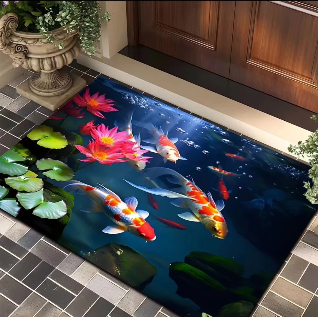 新中式浴室防滑吸水地垫（软硅藻同级新材质）防滑垫入户门垫卧室垫