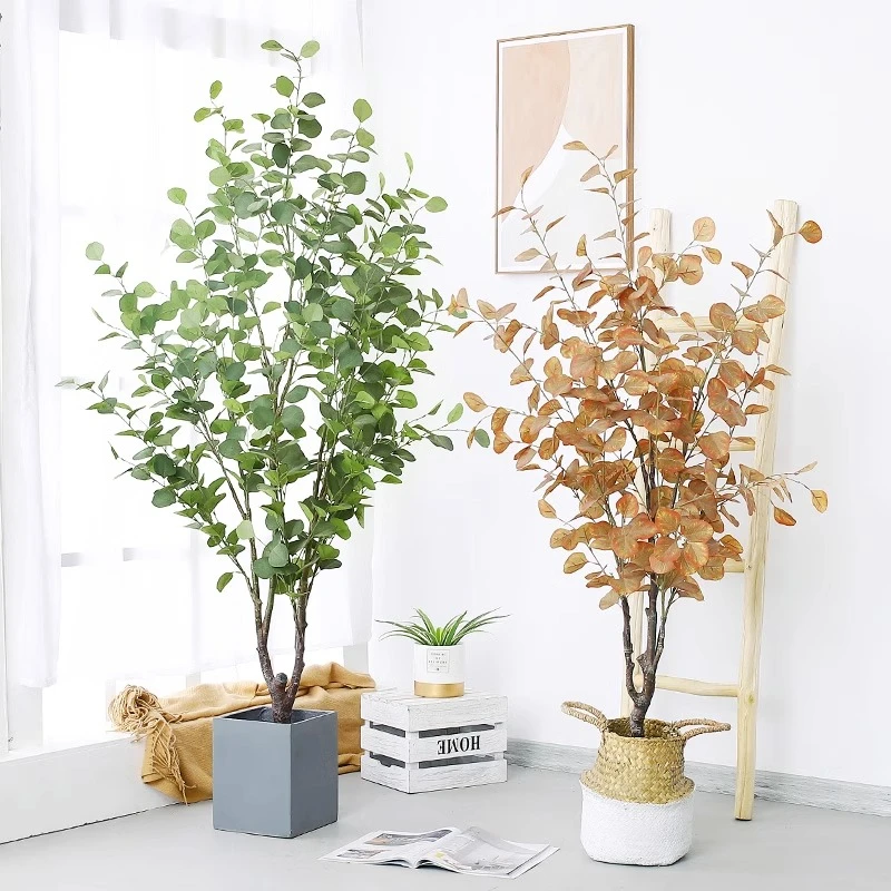 【促销】尤加利仿真绿植假植物客厅室内盆栽假花装饰假盆景