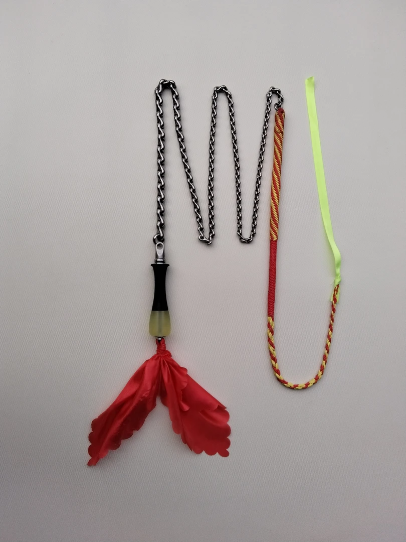 牛筋把手304不锈钢龙骨健身鞭响鞭钢鞭（1.6斤）