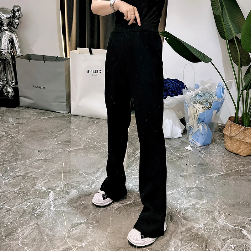 2022秋冬新款JVM定制8917后开叉针织裤女10/15