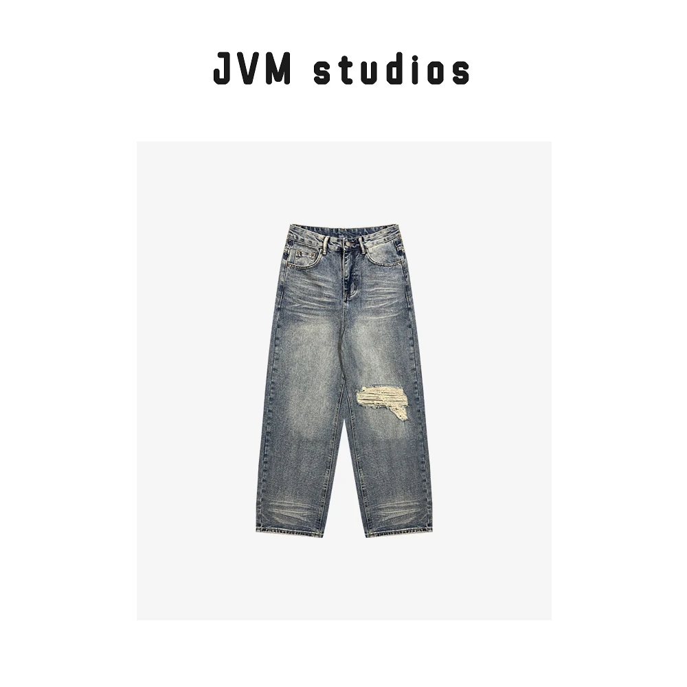 2024新款JVM定制5009时尚百搭破洞休闲牛仔裤6/15