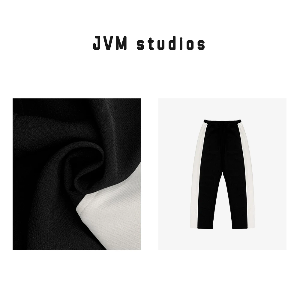 2024新款JVM定制15296时尚百搭白边休闲裤3/30