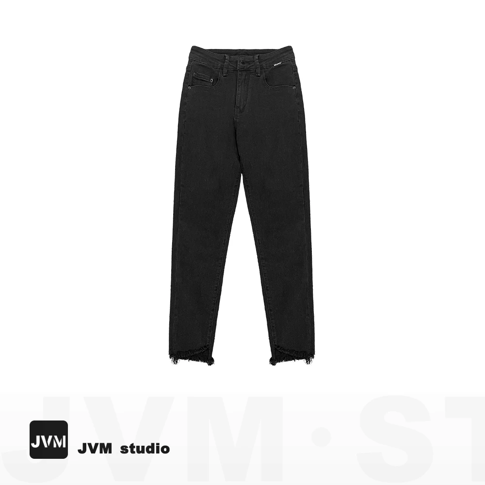 2024新款JVM定制6132时尚百搭破边牛仔铅笔裤5/20