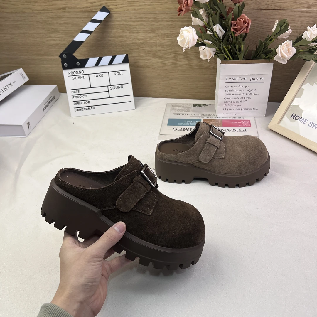 春季软底时尚休闲鞋百搭真皮复古外穿低帮平底勃肯鞋 X 检 27-51