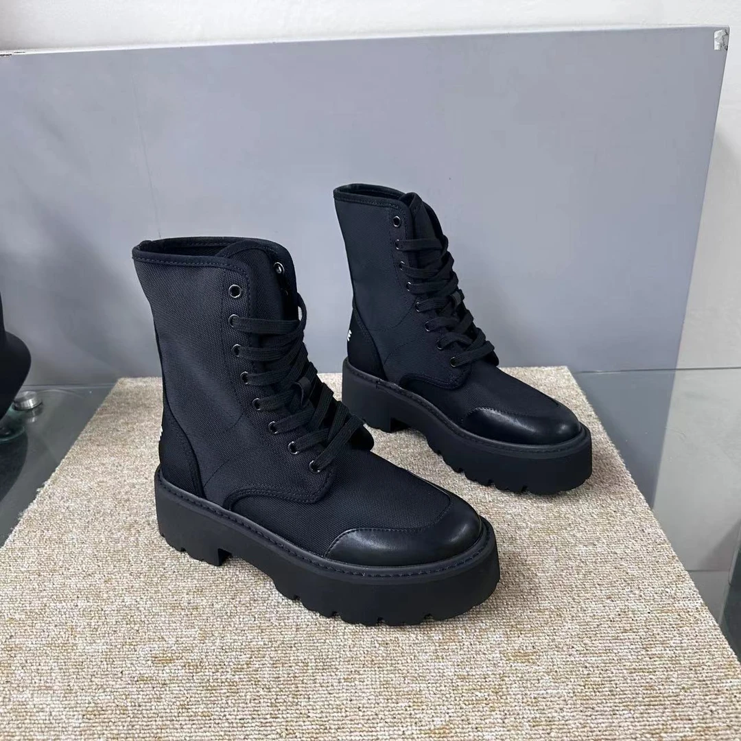 冬季新款冷粘工艺软底外穿马丁靴时尚圆头短筒靴子 X 检 32-6